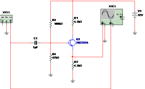    Figure 1 – Phase Inverter using one transistor
