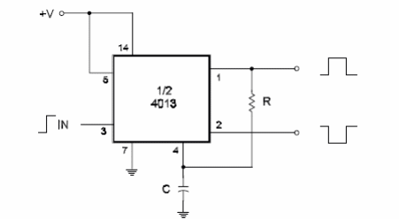 Monostable Using the 4013 Flig-Flop
