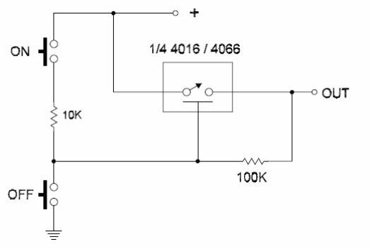 Latch Using the 4066
Latch Using the 4066