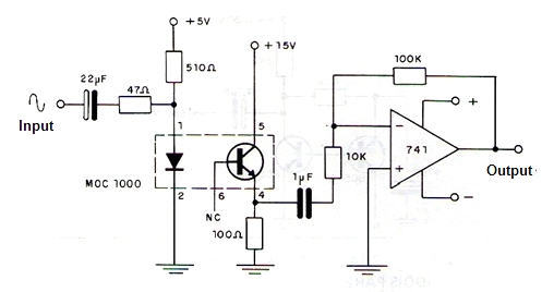 Isolator Using na Optocoupler
