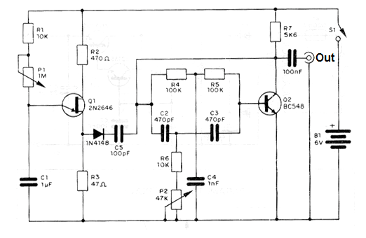 Electronic Ring Bell using an UJT
Electronic Ring Bell using an UJT