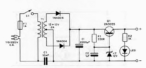 12 V x 2 A Power Supply    
