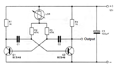 Photo Astable Multivibrator 
