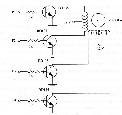 Figure 2 - Using Darlington transistors, current according to the transistor
Figure 2 - Using Darlington transistors, current according to the transistor