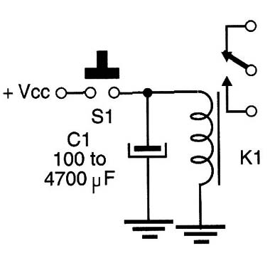 Figure 1 – Timed relay circuit
Figure 1 – Timed relay circuit