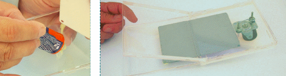 Figure 10 – Inserting a metal sheet
Figure 10 – Inserting a metal sheet