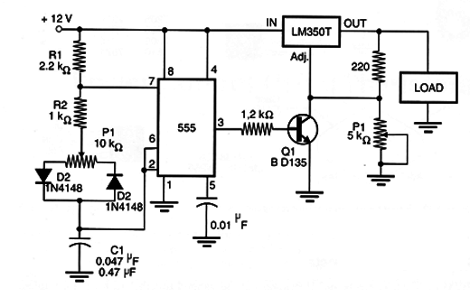Figure 1 – PWM using the LM350T
Figure 1 – PWM using the LM350T