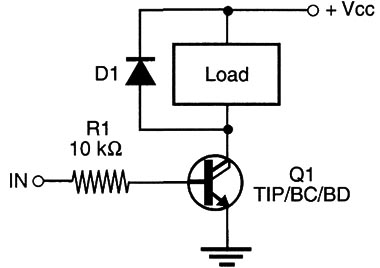 Figure 5 - Using NPN Darlington Transistor
Figure 5 - Using NPN Darlington Transistor