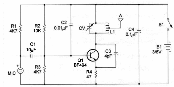    Figure 1 – Schematics for the transmitter
