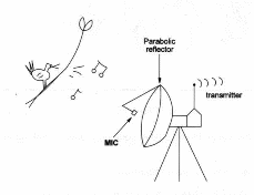      Figure 4 – Using a parabolic reflector
