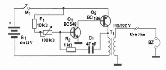 Figure 1 – Schematic diagram os the telegraph
