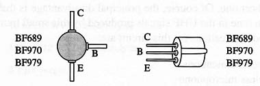 Figure 2 – Terminal layout for suitable transistors
