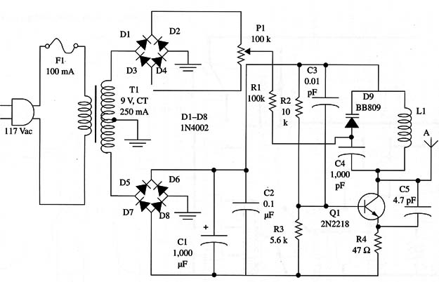 Figure 2 – Schematic diagram of the transmitter
