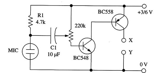 Figure 5 – Using an electret microphone
