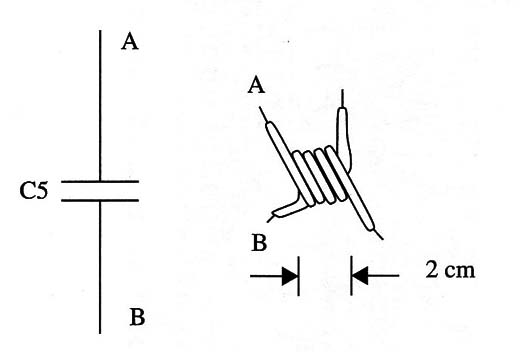 Figure 8 – Home-made low-capacitance capacitor
Figure 8 – Home-made low-capacitance capacitor