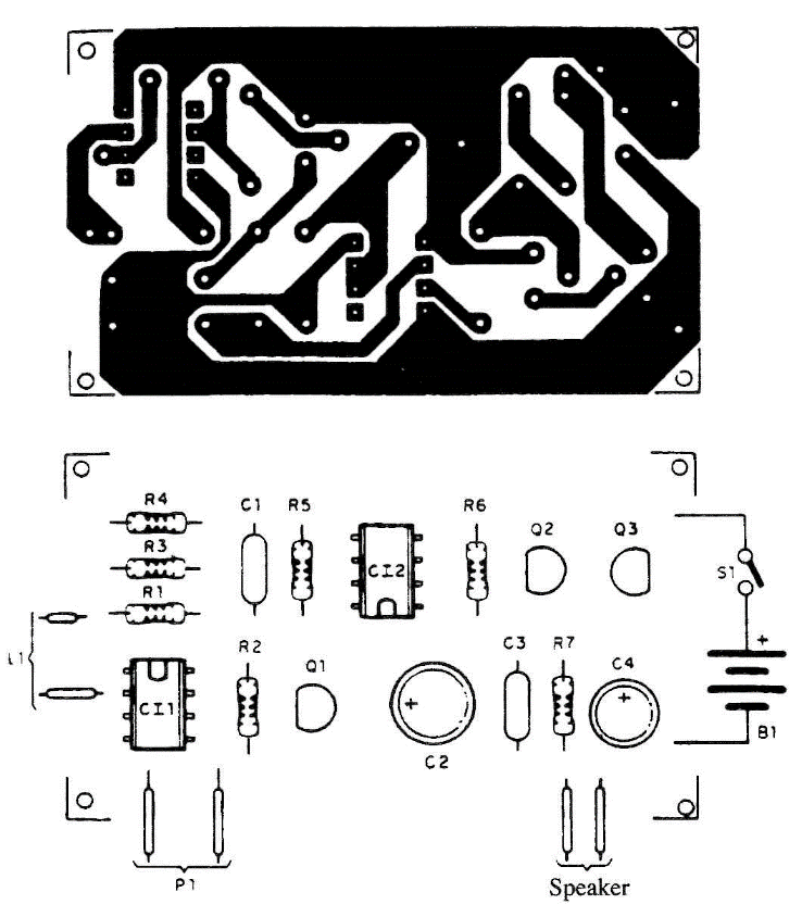 Figure 2 – Printed-circuit board for Project 40.
