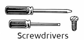 Figure 2 – Common screwdrivers
Figure 2 – Common screwdrivers