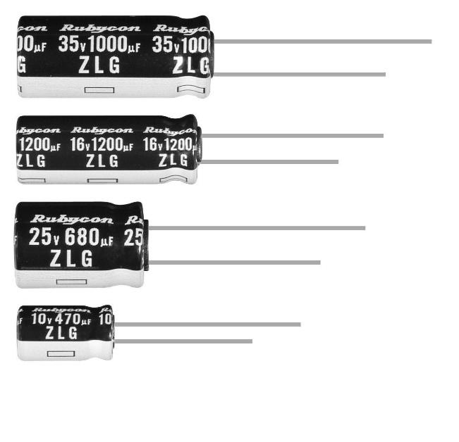 Figure 3 – Electrolytics with working voltages indicated.
Figure 3 – Electrolytics with working voltages indicated.