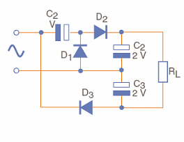 Figure 4 – Full-wave voltage tripler.
