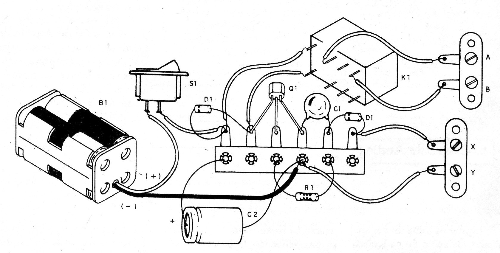 Figure 2 - Mounting on a terminal strip. Figure 2 - Mounting on a terminal strip.