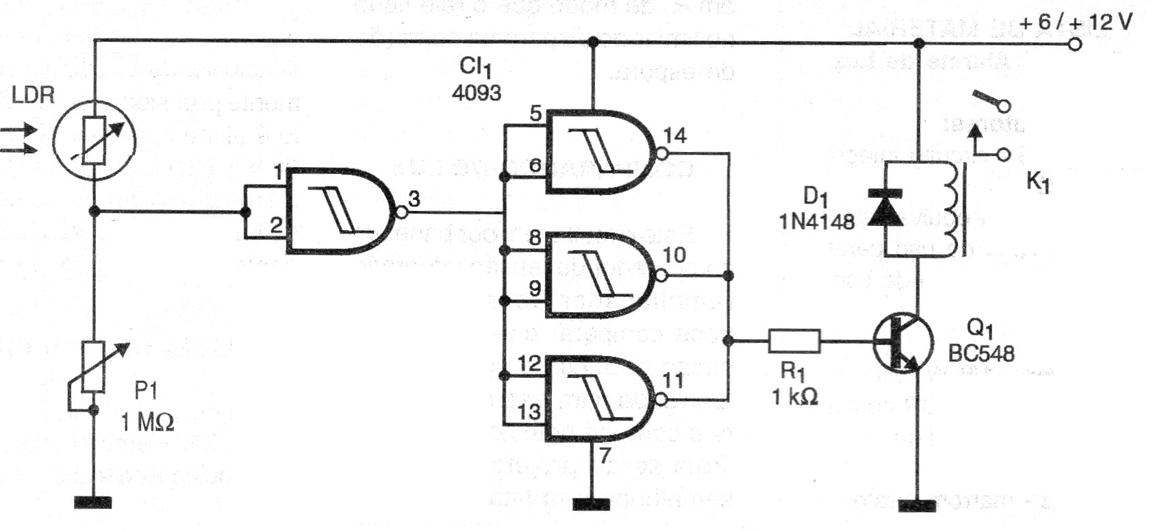 Figure 1- Sensitive light alarm with 4093 Figure 1- Sensitive light alarm with 4093