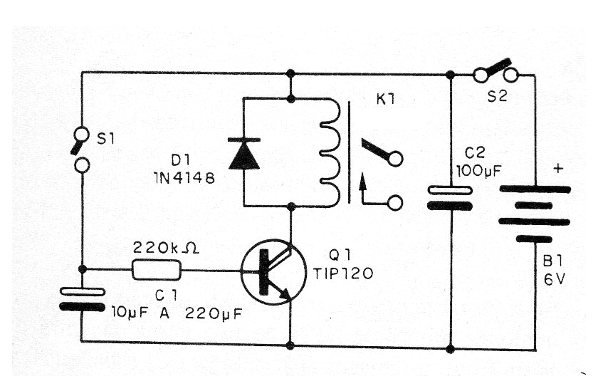 Figure 1 - Diagram of the switch with delay Figure 1 - Diagram of the switch with delay